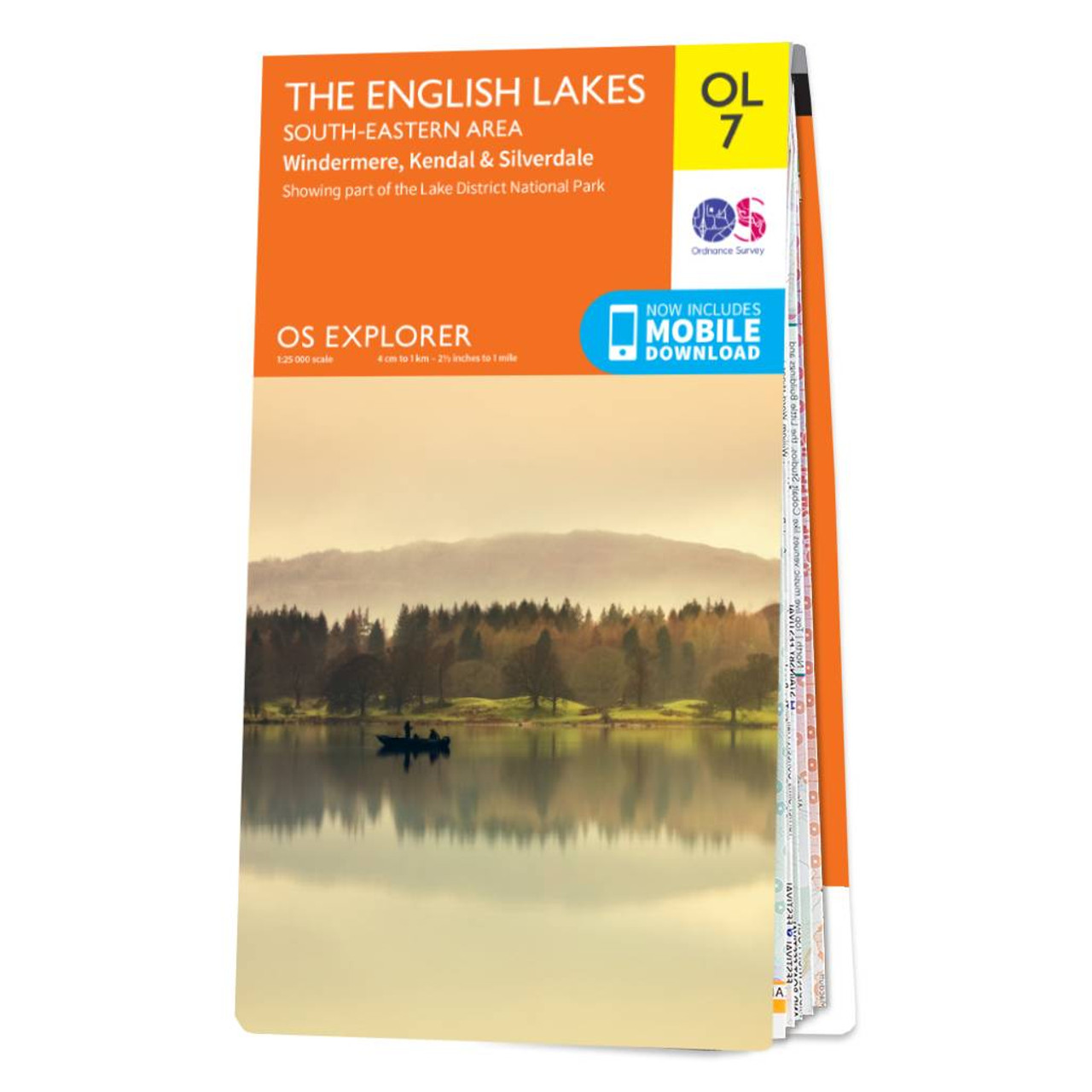 OS Map of The Lake District: South-eastern area: Explorer OL7
